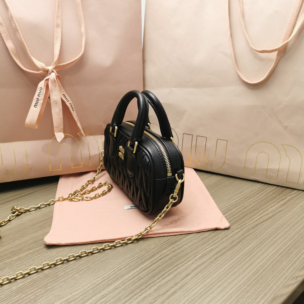 Black AM Leather Mini-Bag