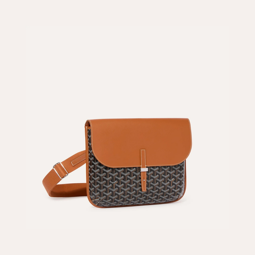 Black & Tan Coursier Messenger Bag