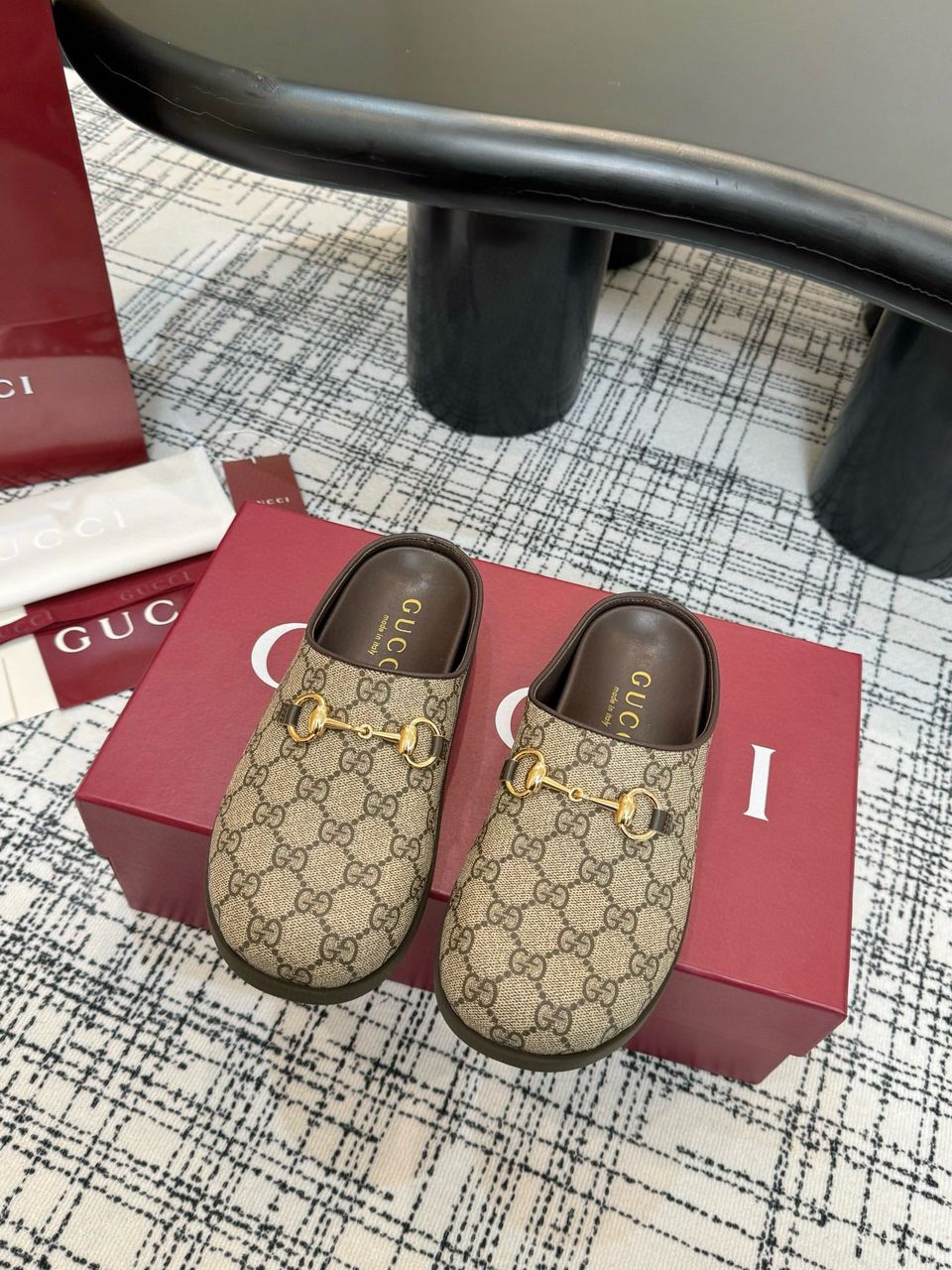 Camel & Dark Brown Mule With Horsebit