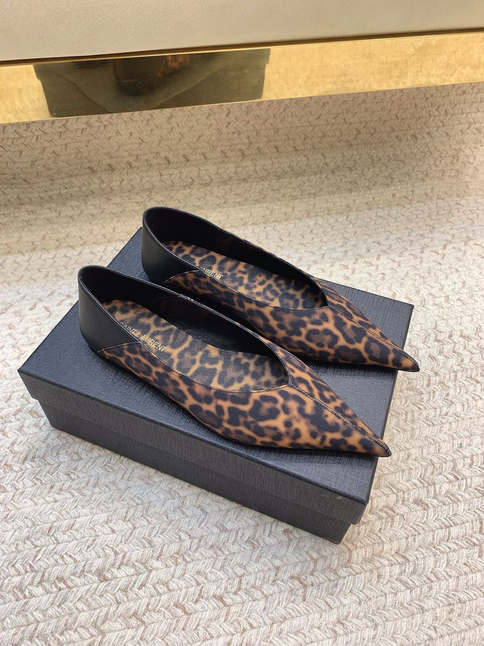 Carolyn Leopard-Print Slippers