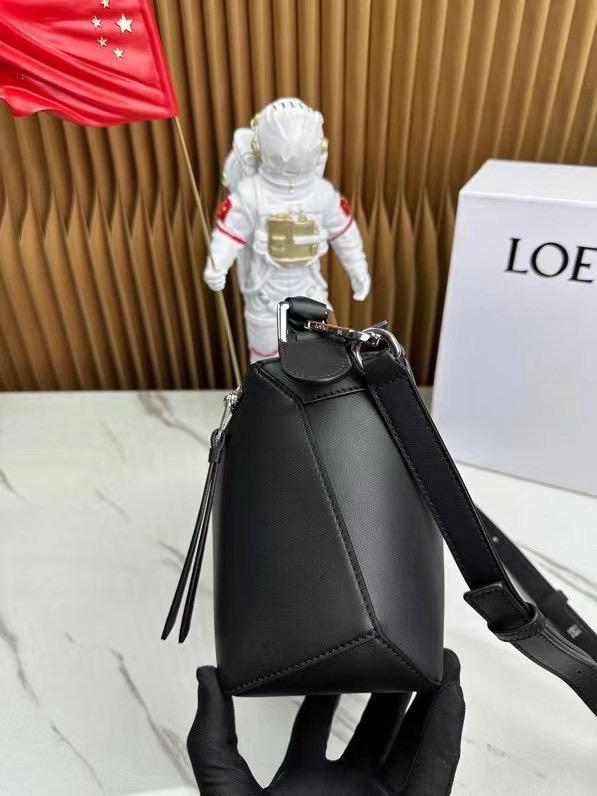 Black LP Small Leather Shoulder Bag