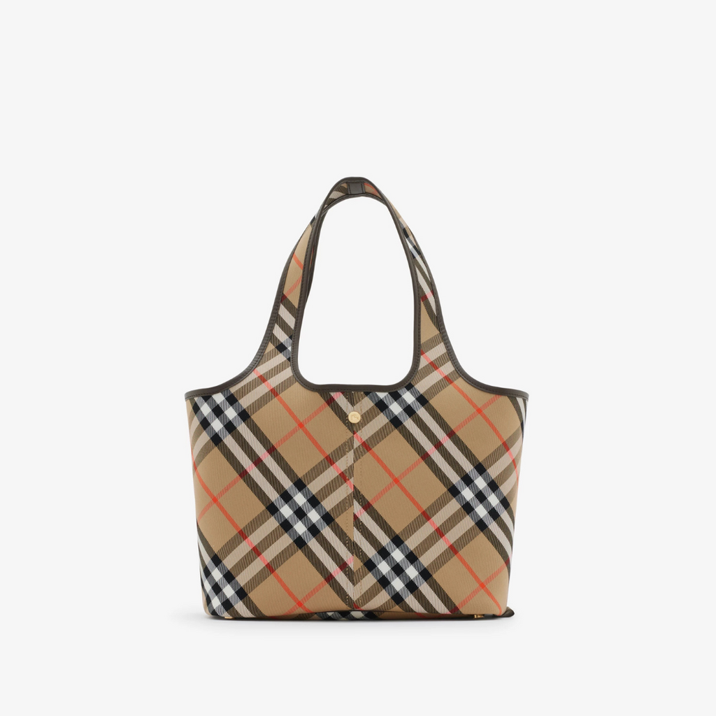 Sand Small Check Tote