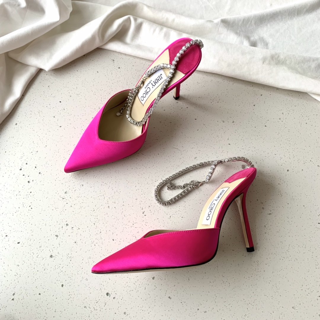 Fuchsia Satin JS Pumps