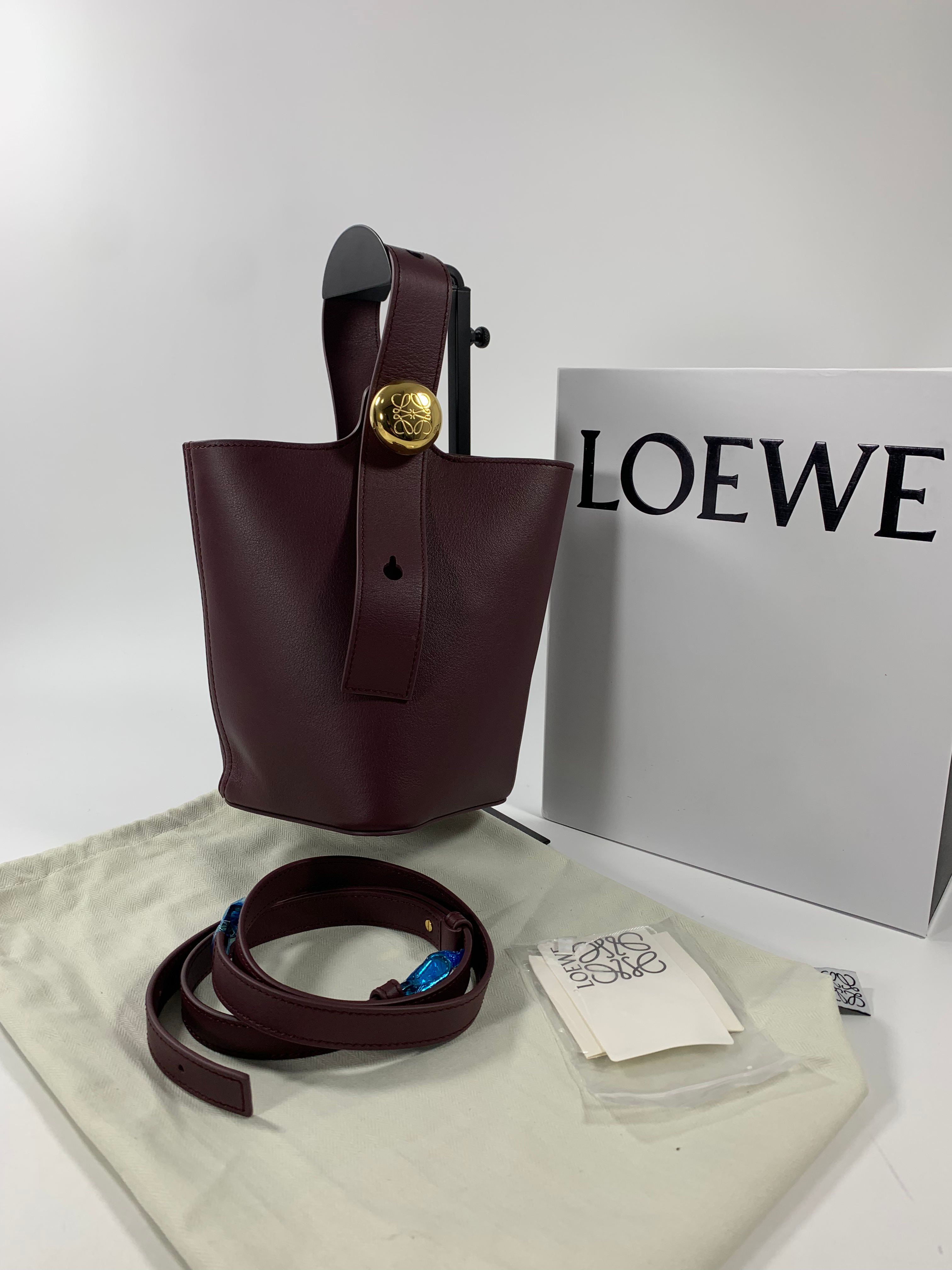 Dark Burgundy Mini Pebble Bucket