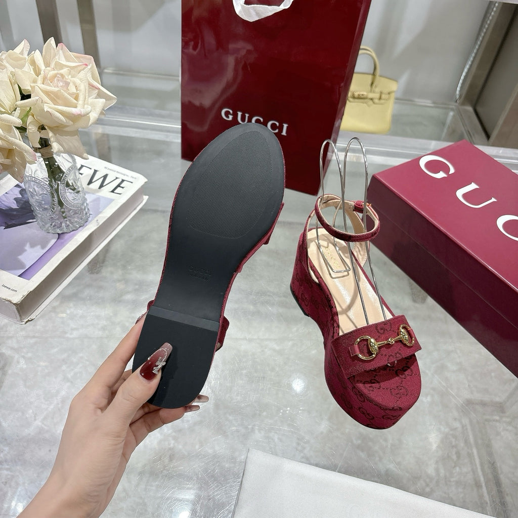 Rosso Ancora Red Flatform Sandal