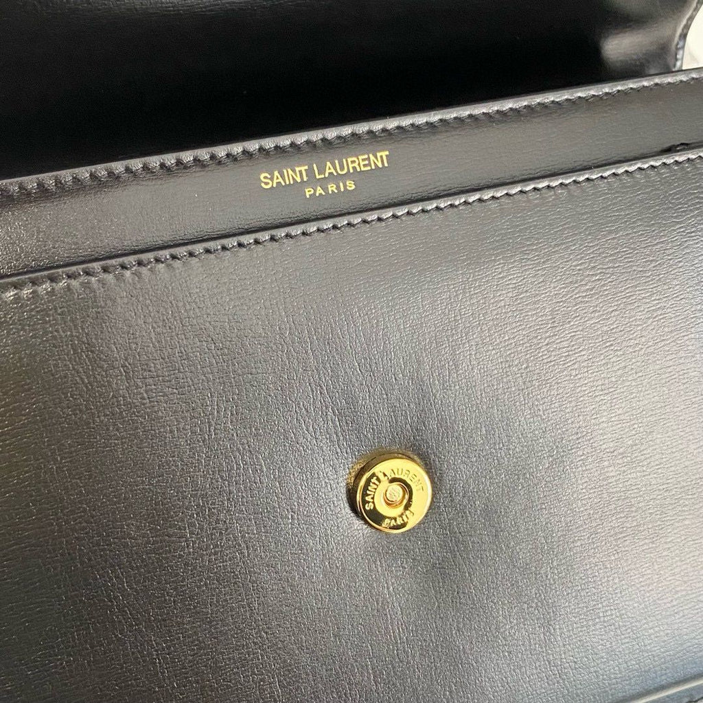 Black Sunset Medium Leather Shoulder Bag