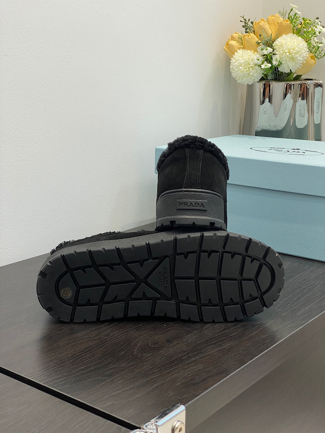 Black Suede Loafer Booties