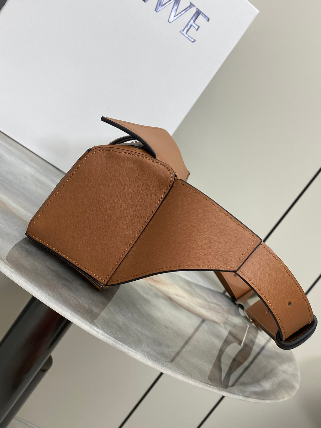 Tan Mini Puzzle Bumbag