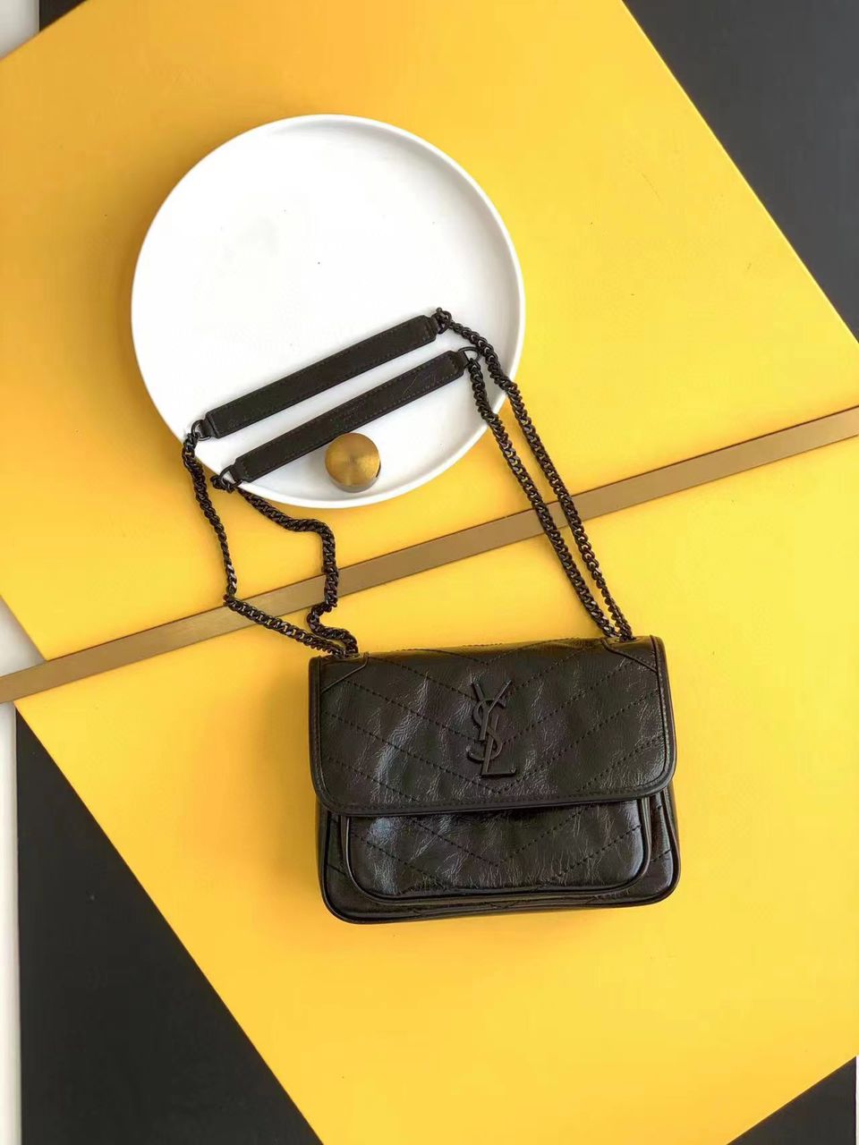 Black Baby In Vintage Leather