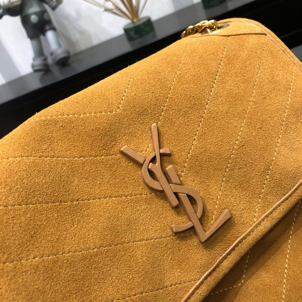 Caramel SN medium suede shoulder bag