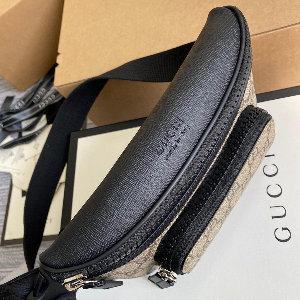 Beige & Black Men's GS Bumbag