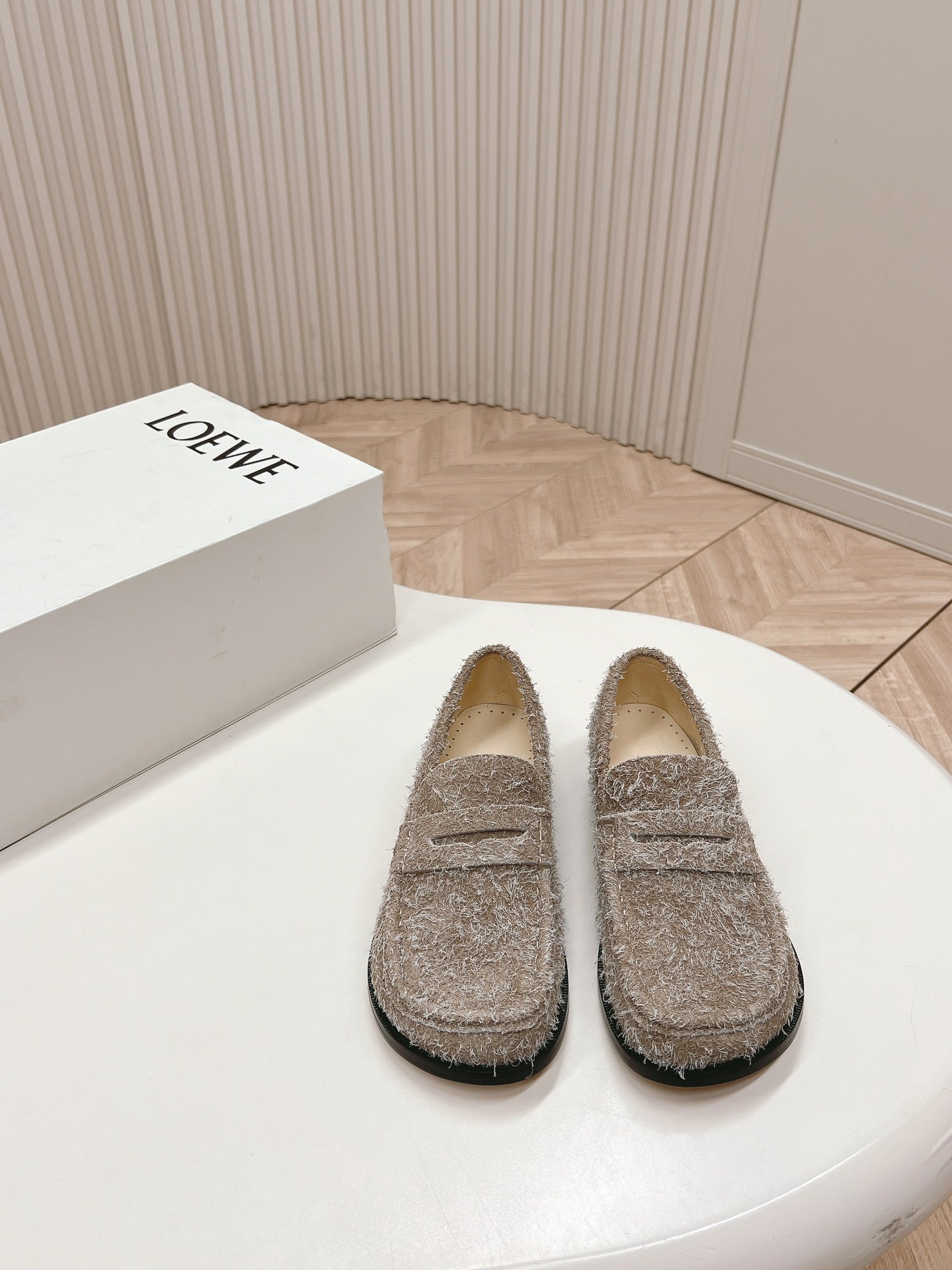 Khaki Green Campo Loafer In Brushed Suede