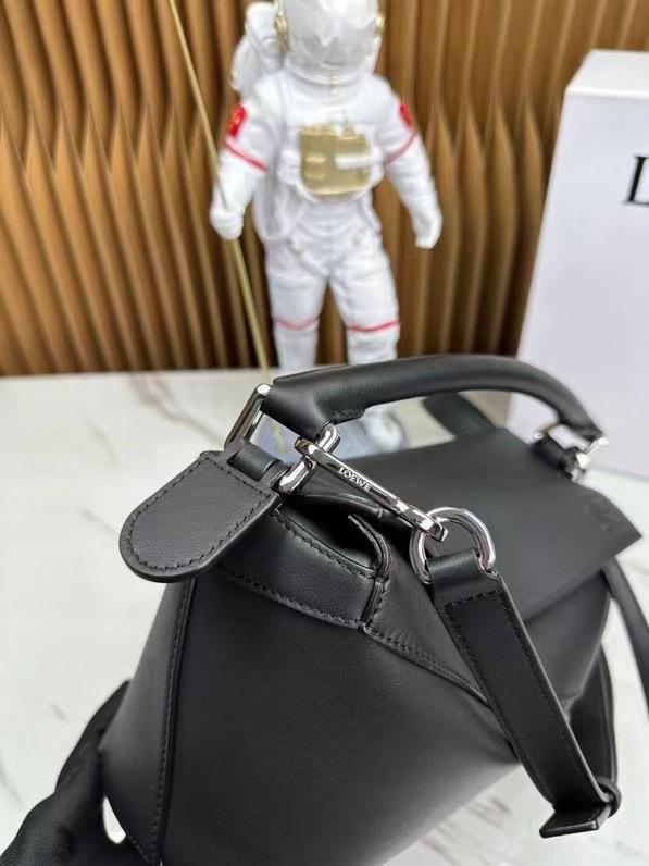 Black LP Small Leather Shoulder Bag