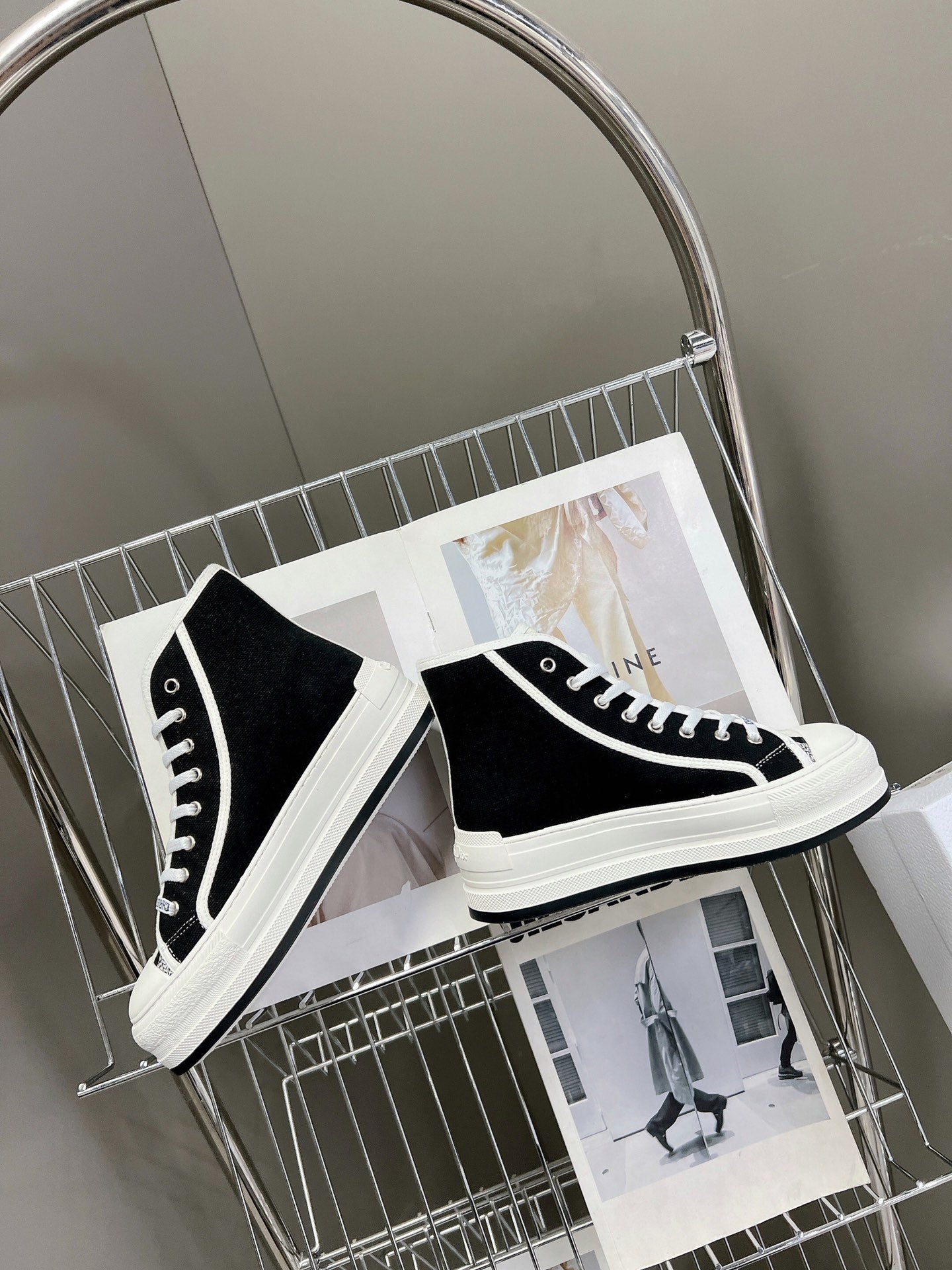 Black WD High-Top Platform Sneaker