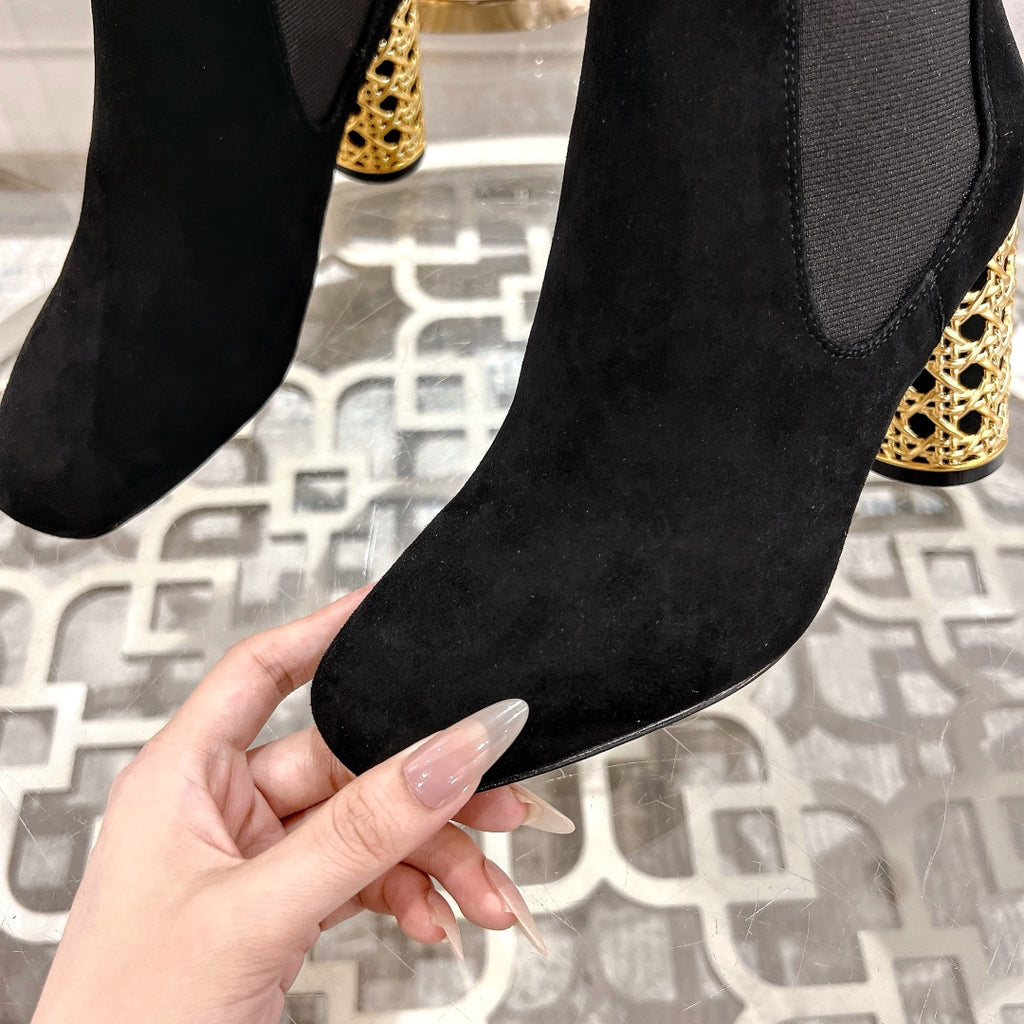 Black Icon Heeled Ankle Boot