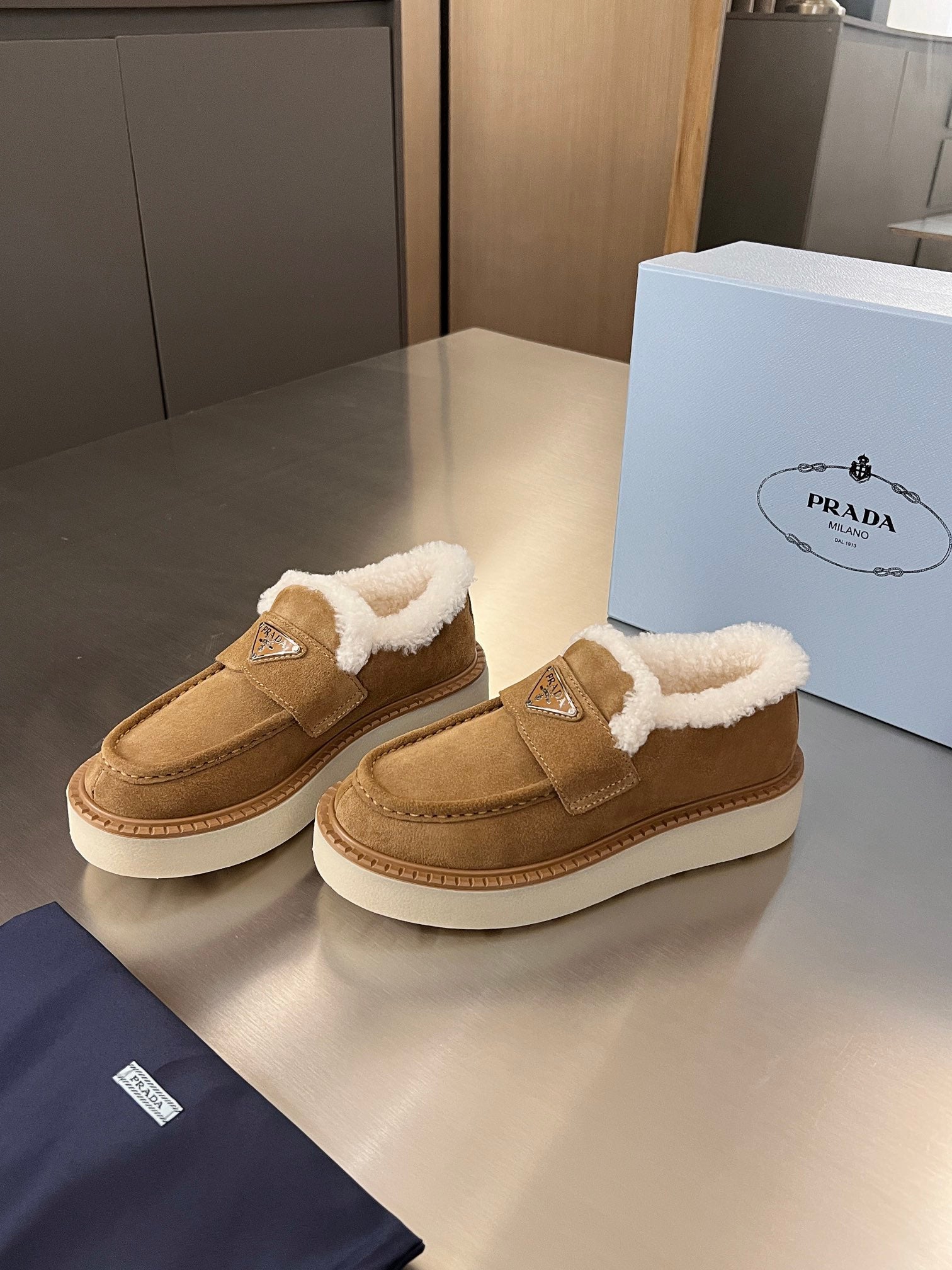 Cinnamon Suede Loafers