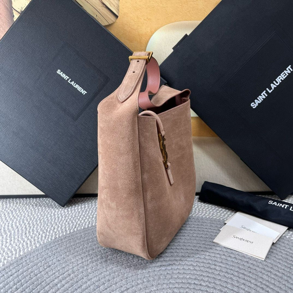 Barely Pink Le 5 à 7 Small Suede Shoulder Bag