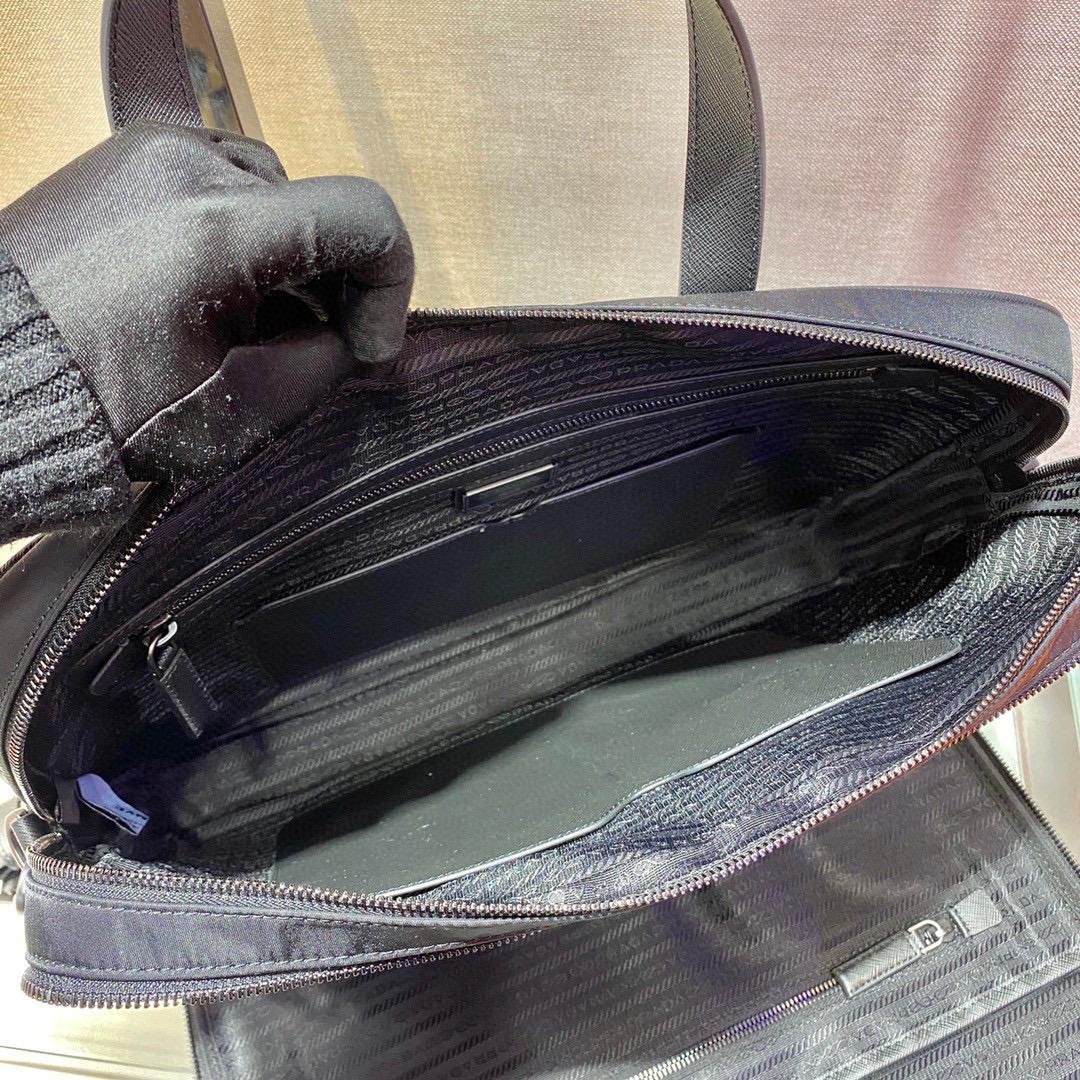 Black Nylon and leather briefcase