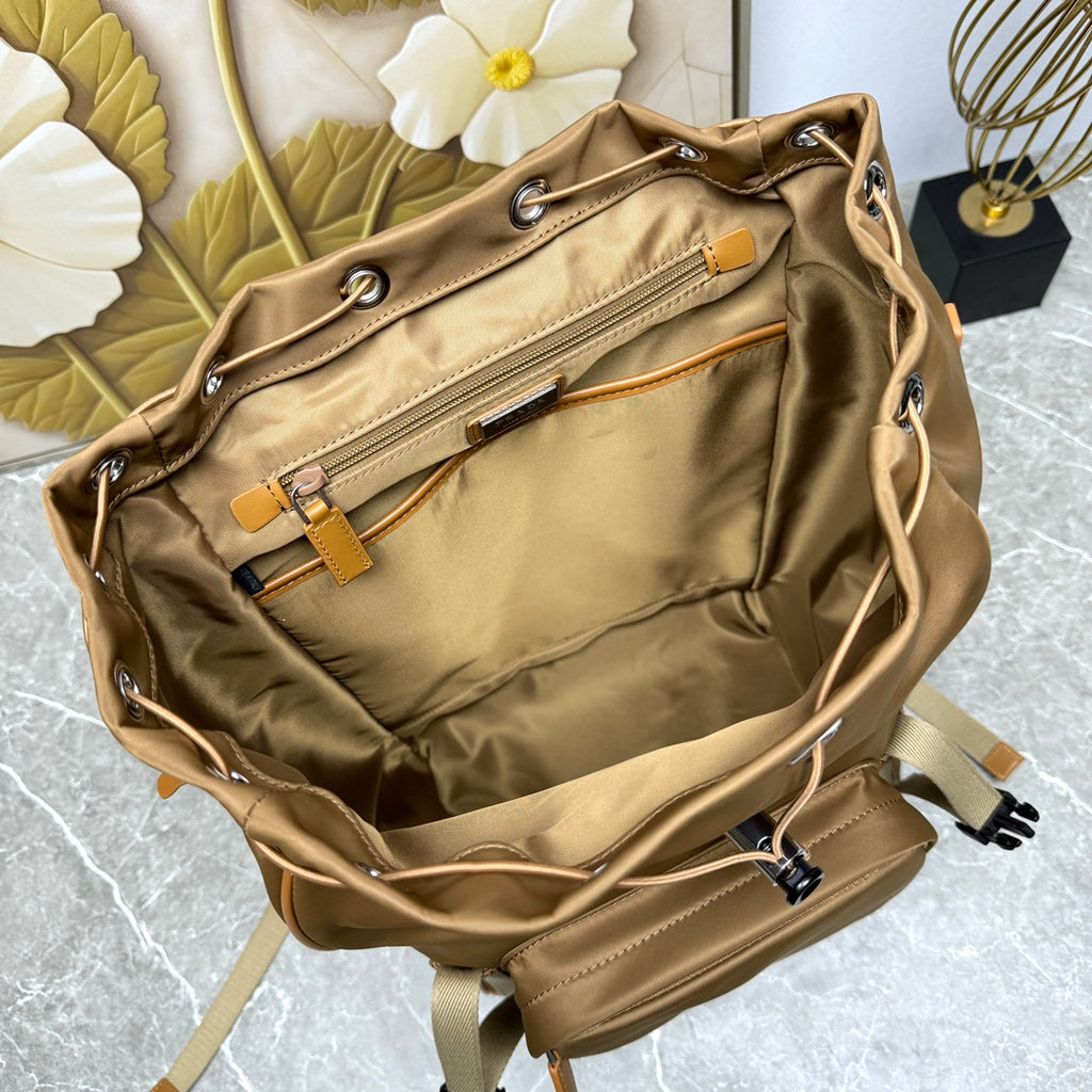 Cork Beige Re-Nylon & Leather Backpack