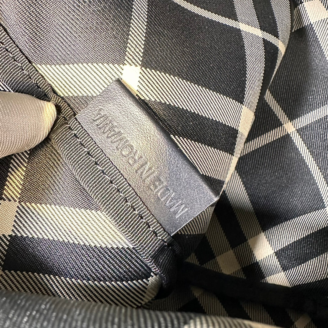 Black Check Backpack