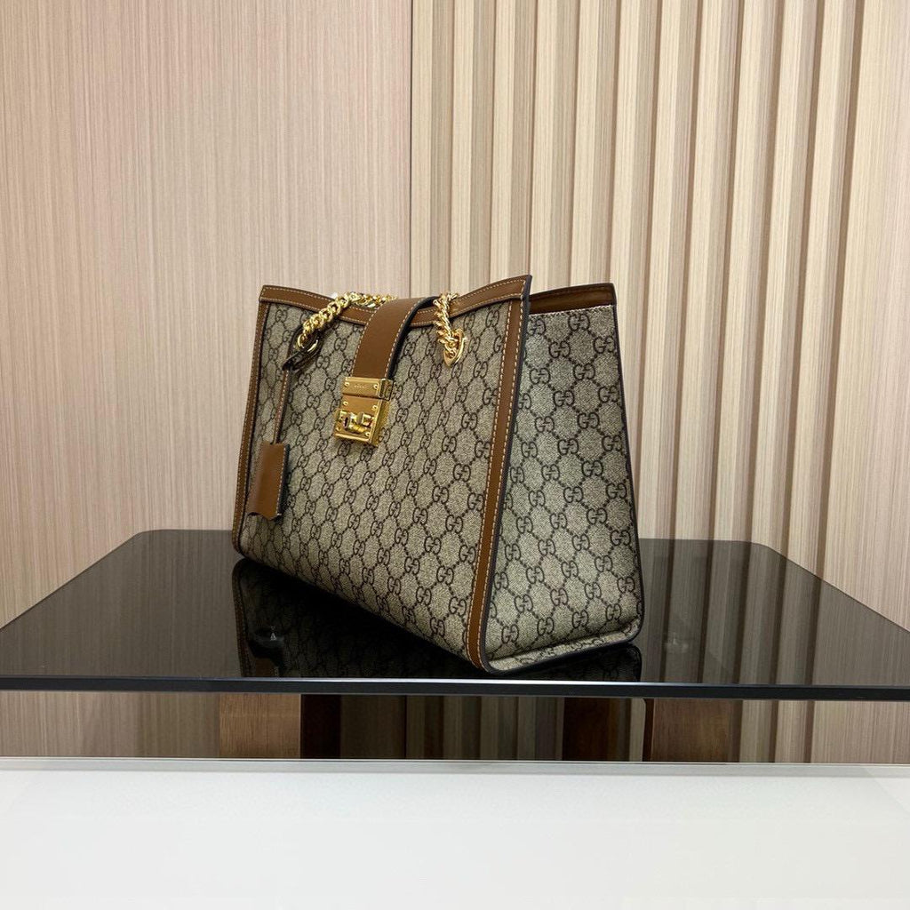 Beige/Brown GP Medium Shoulder Bag