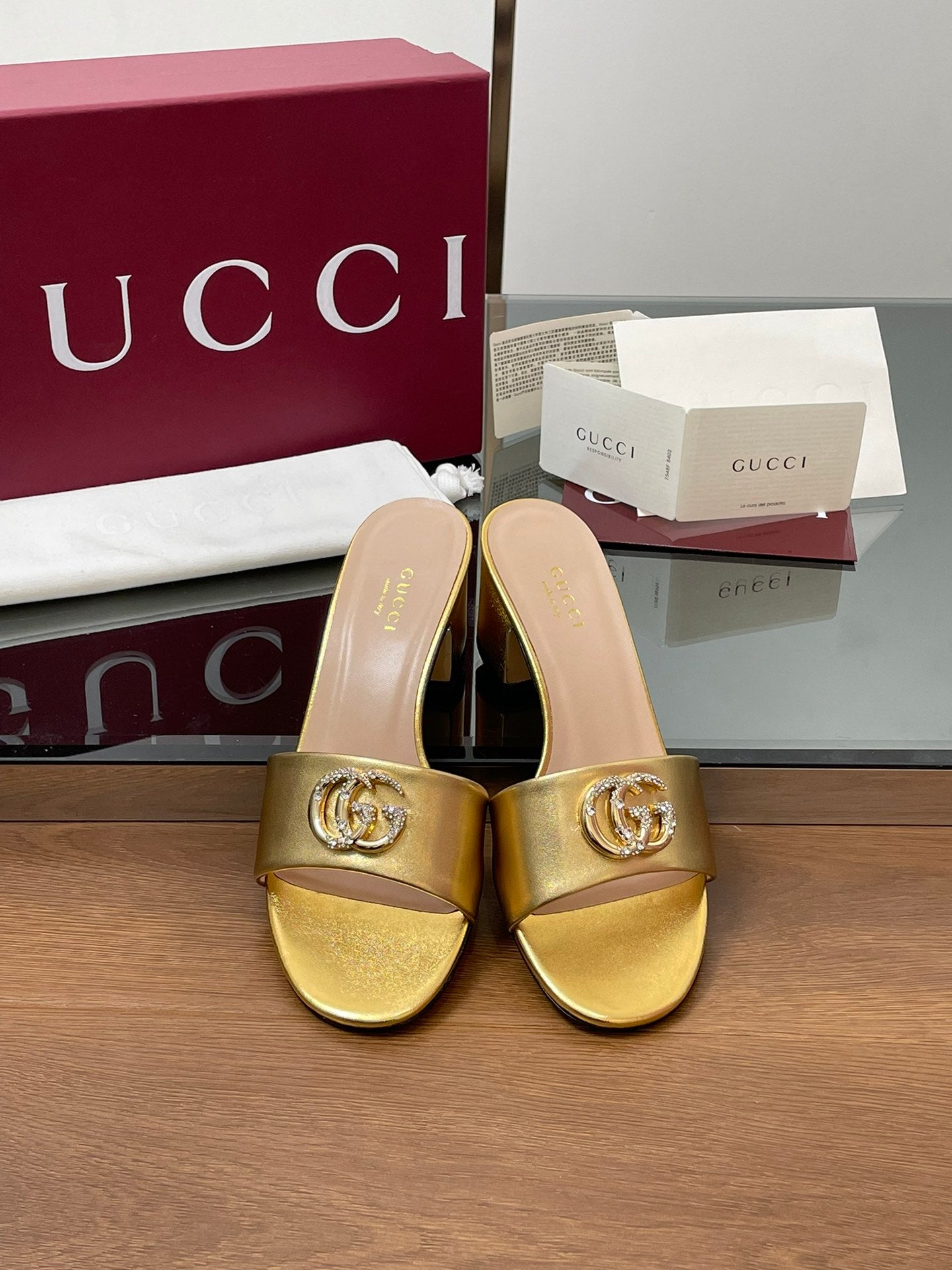 Gold Nojum Slide Sandal