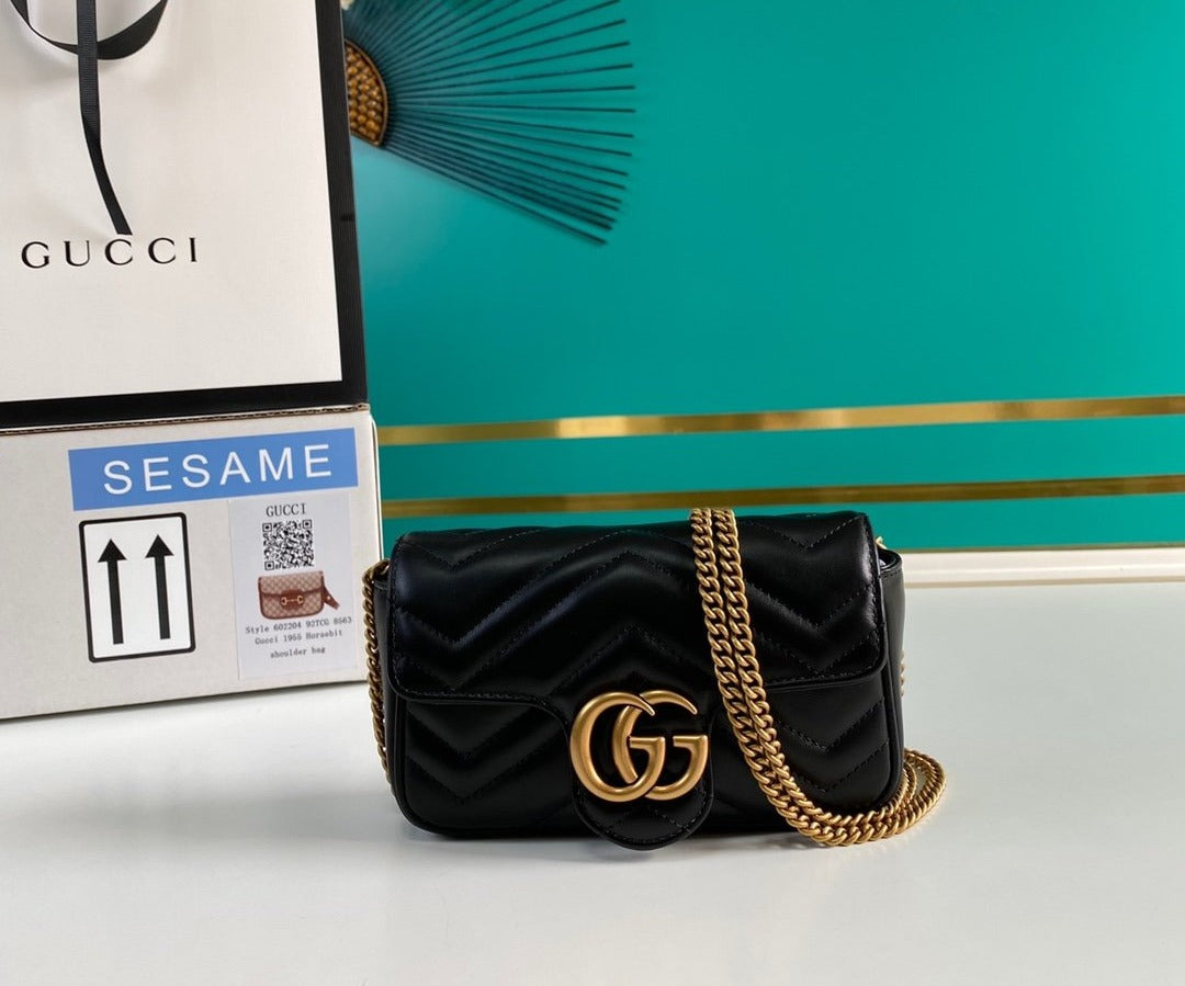 Black GM super mini shoulder bag