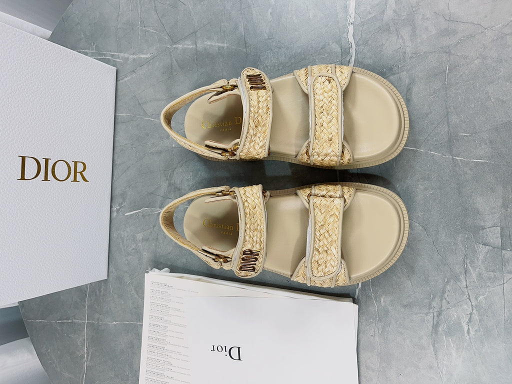 Beige Raffia DA Sandal