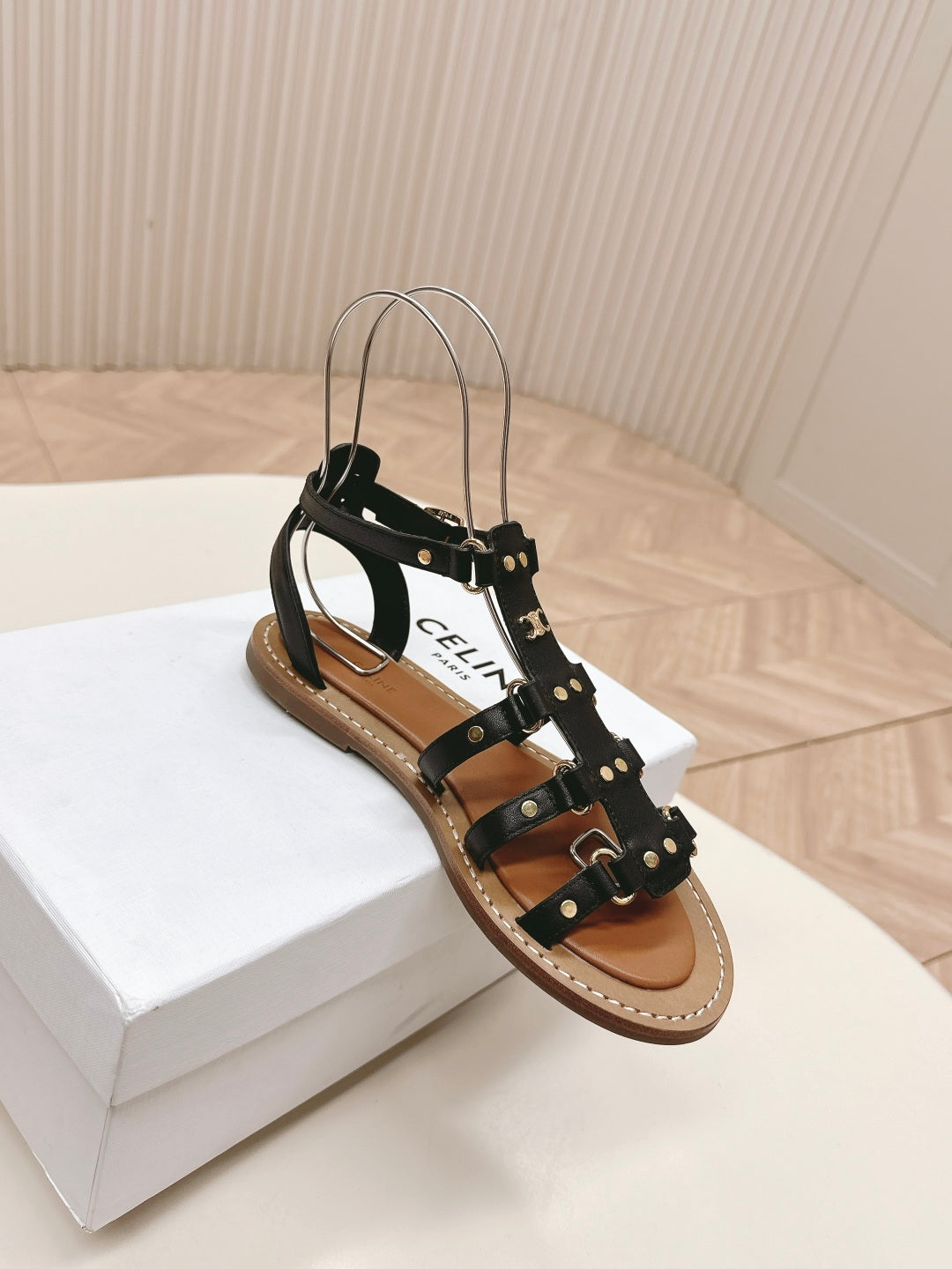 Black Gladiator Sandal