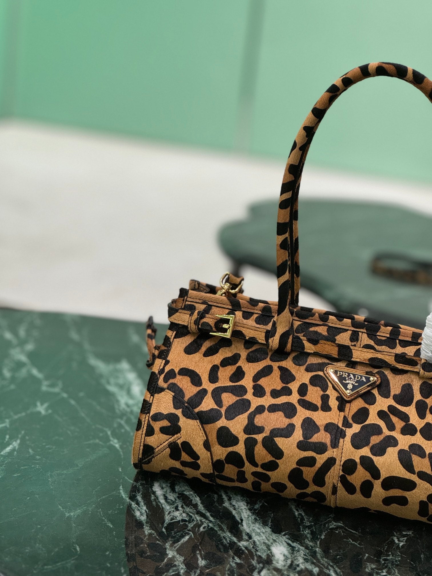 Honey Bonnie Medium Printed Leather Handbag