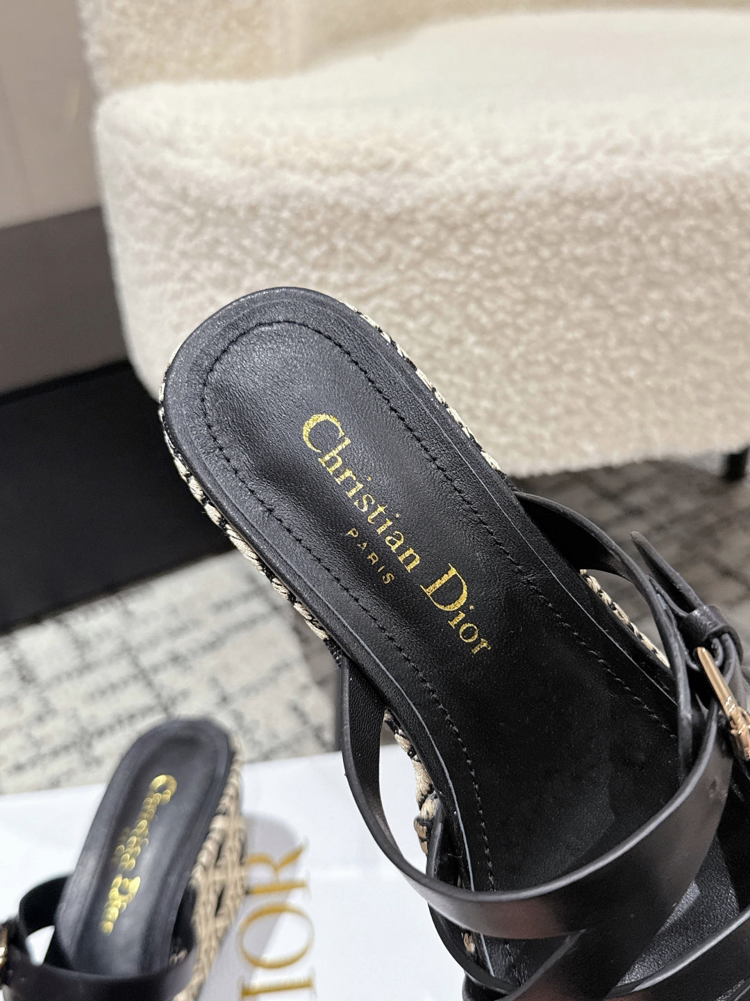 Black L'Amazone Wedge Slide