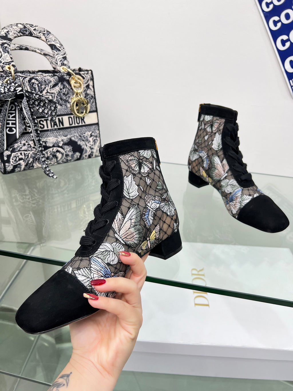 Transparent Mesh & Suede ND Ankle Boot