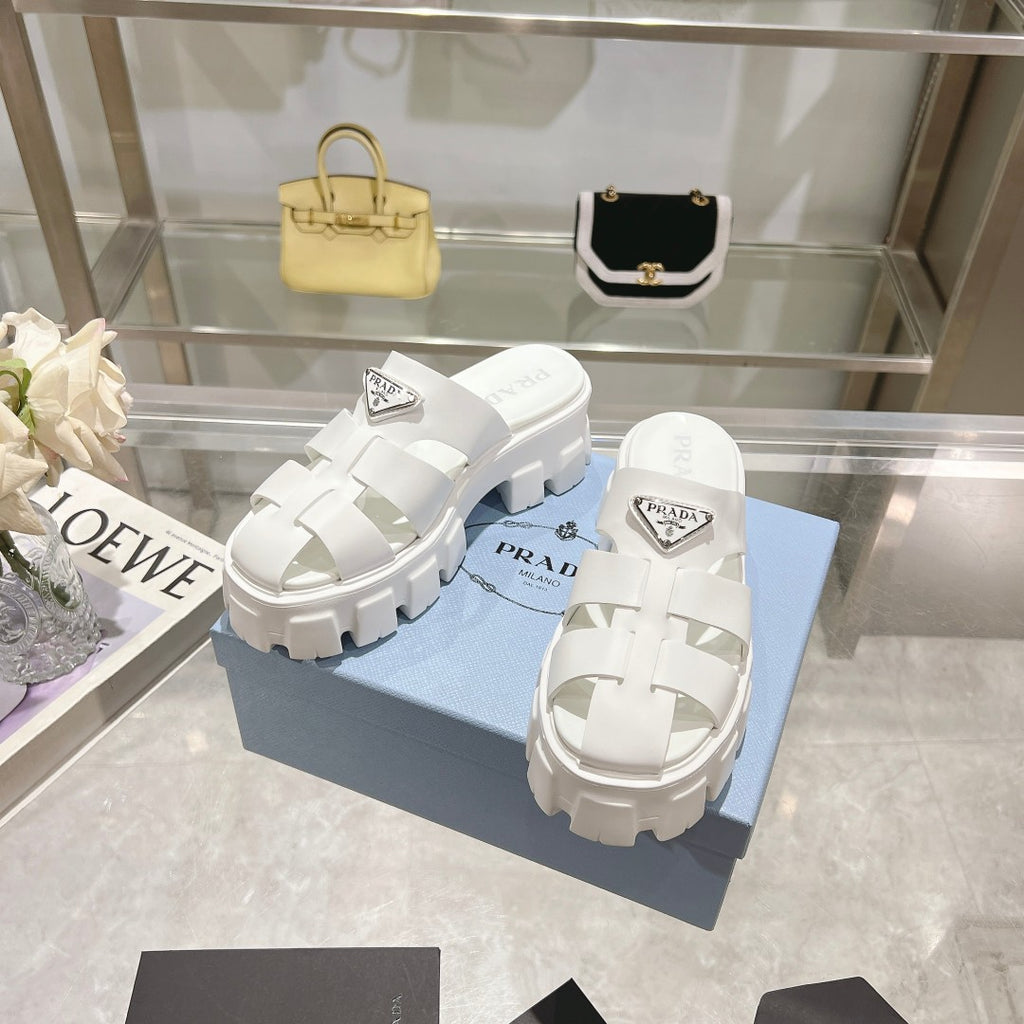 White Monolith Rubber Mules