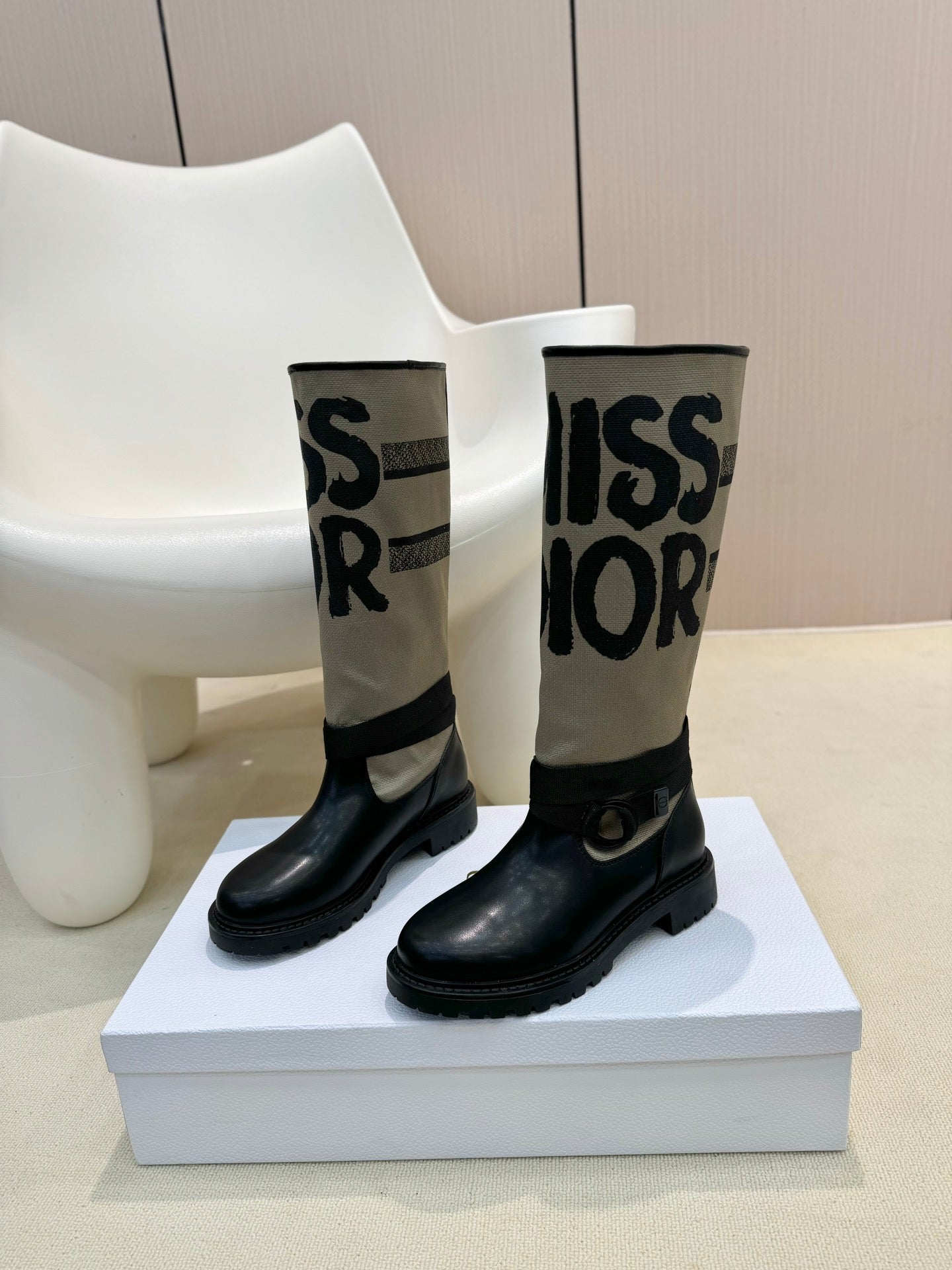 Warm Taupe Technical Canvas DM Boot