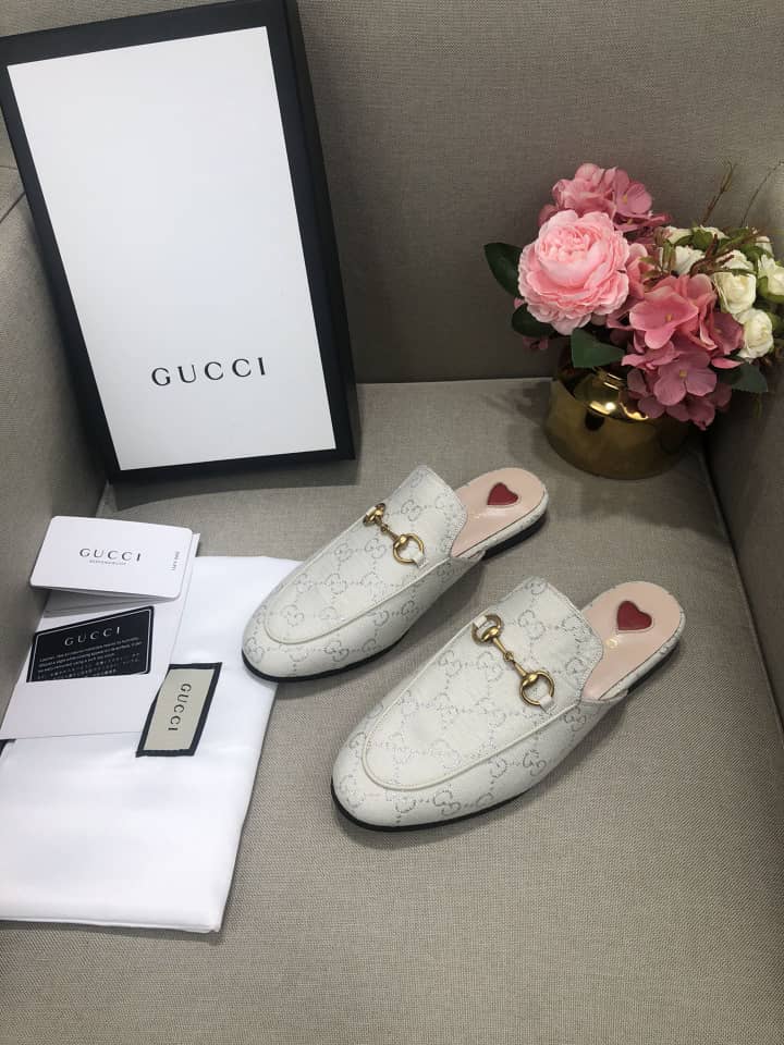 White lame GP slipper