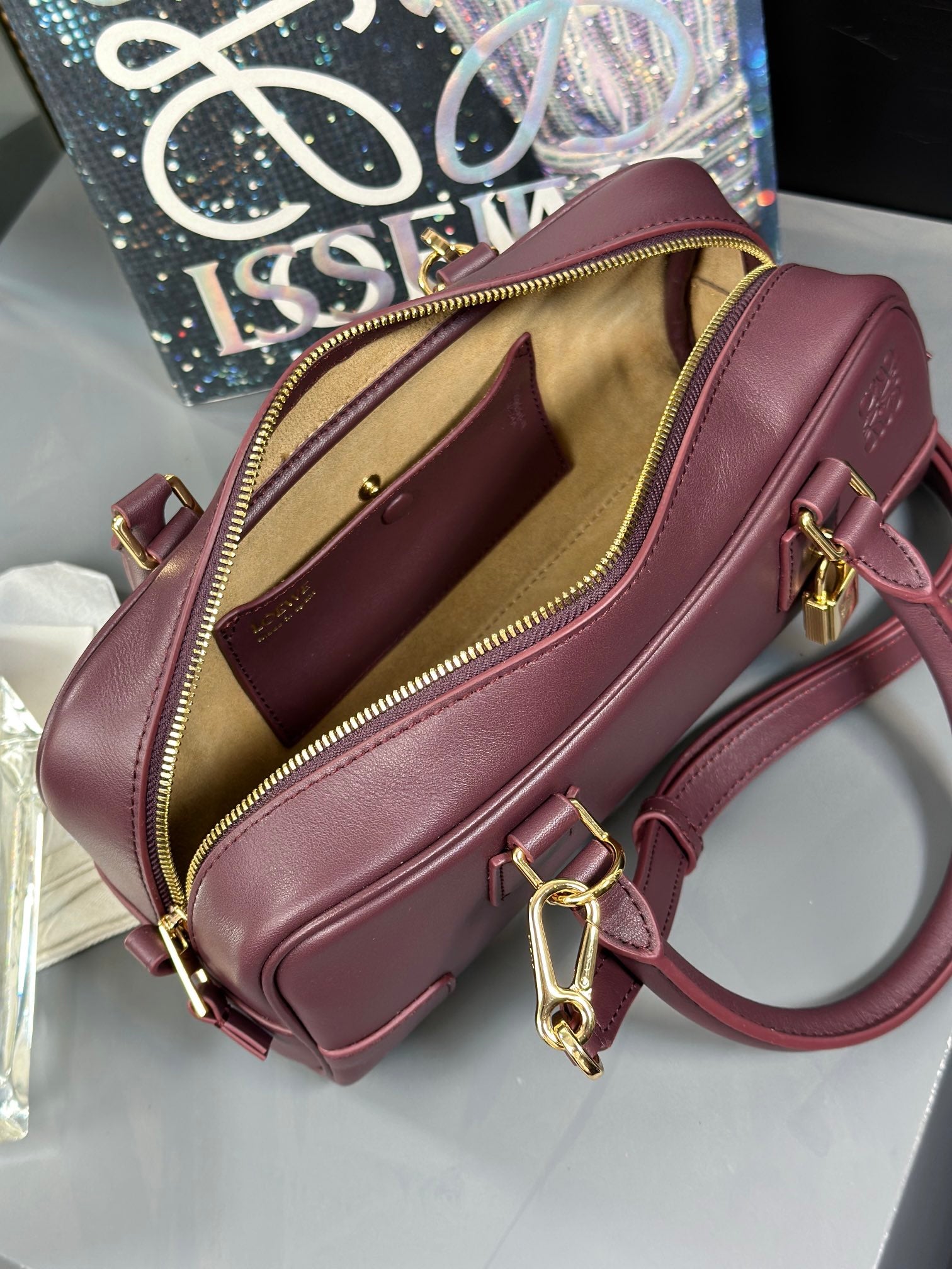 Dark Burgundy Amazona 23 Cropped Bag