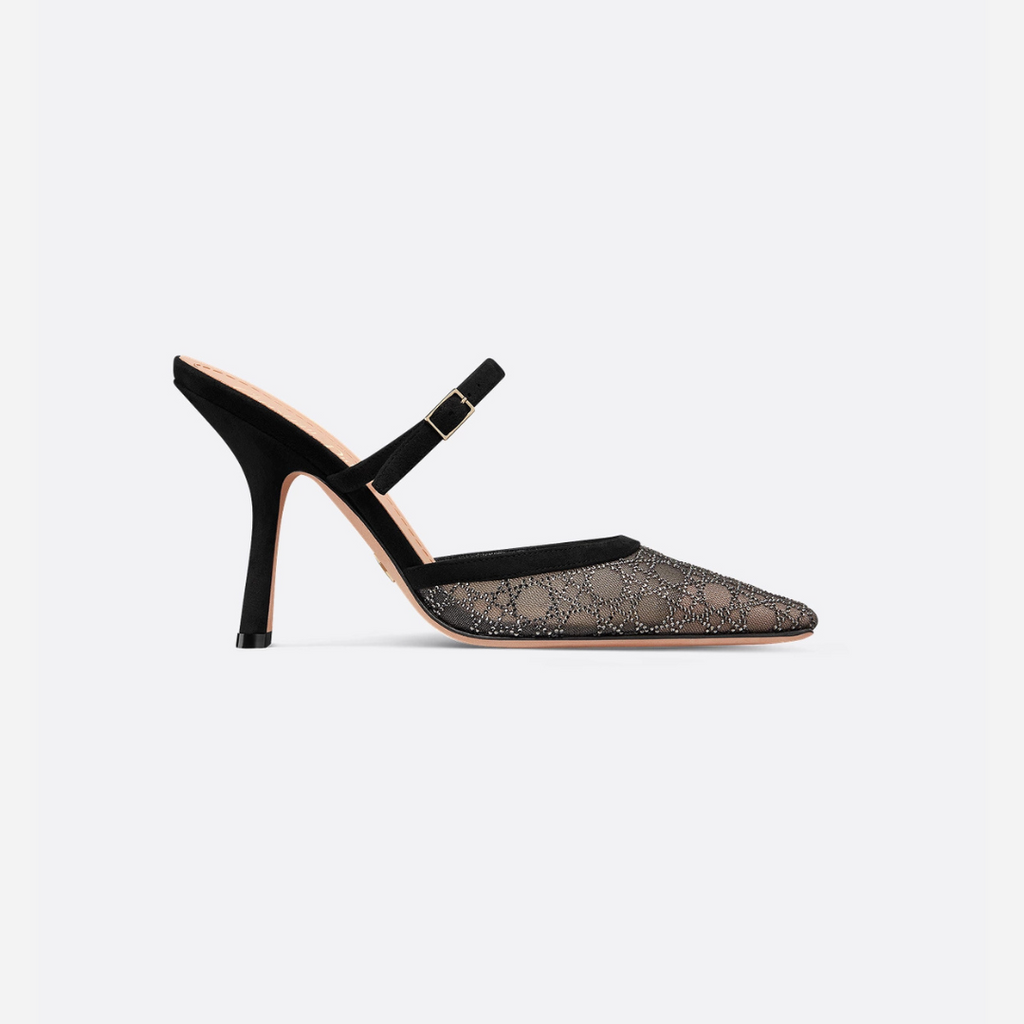 Black Nude Capture Heeled Mule