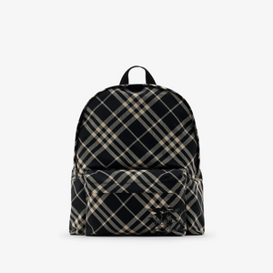 Black Check Backpack