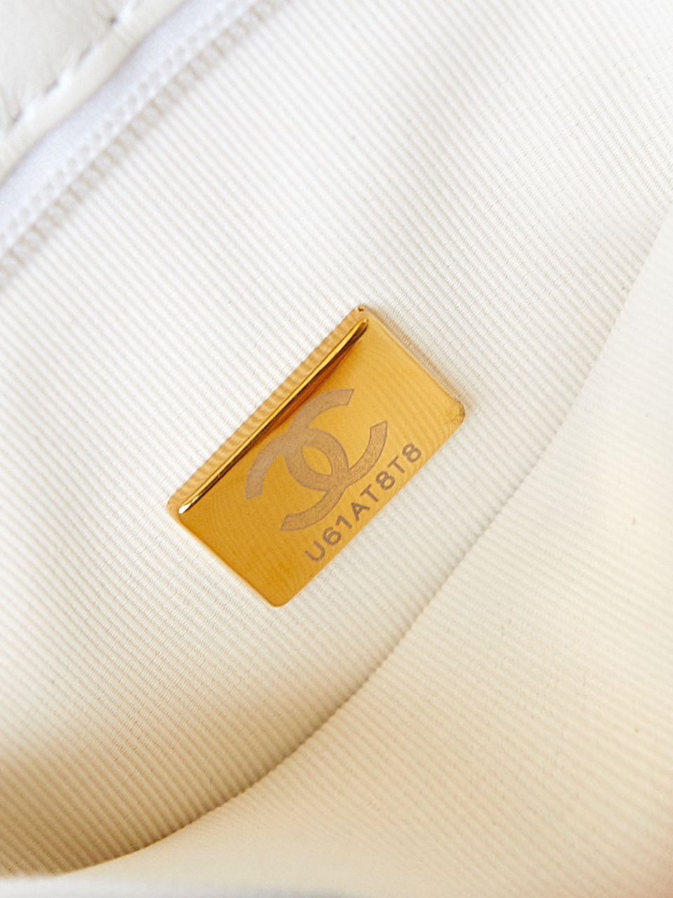 White Shiny Mini Shopping Bag