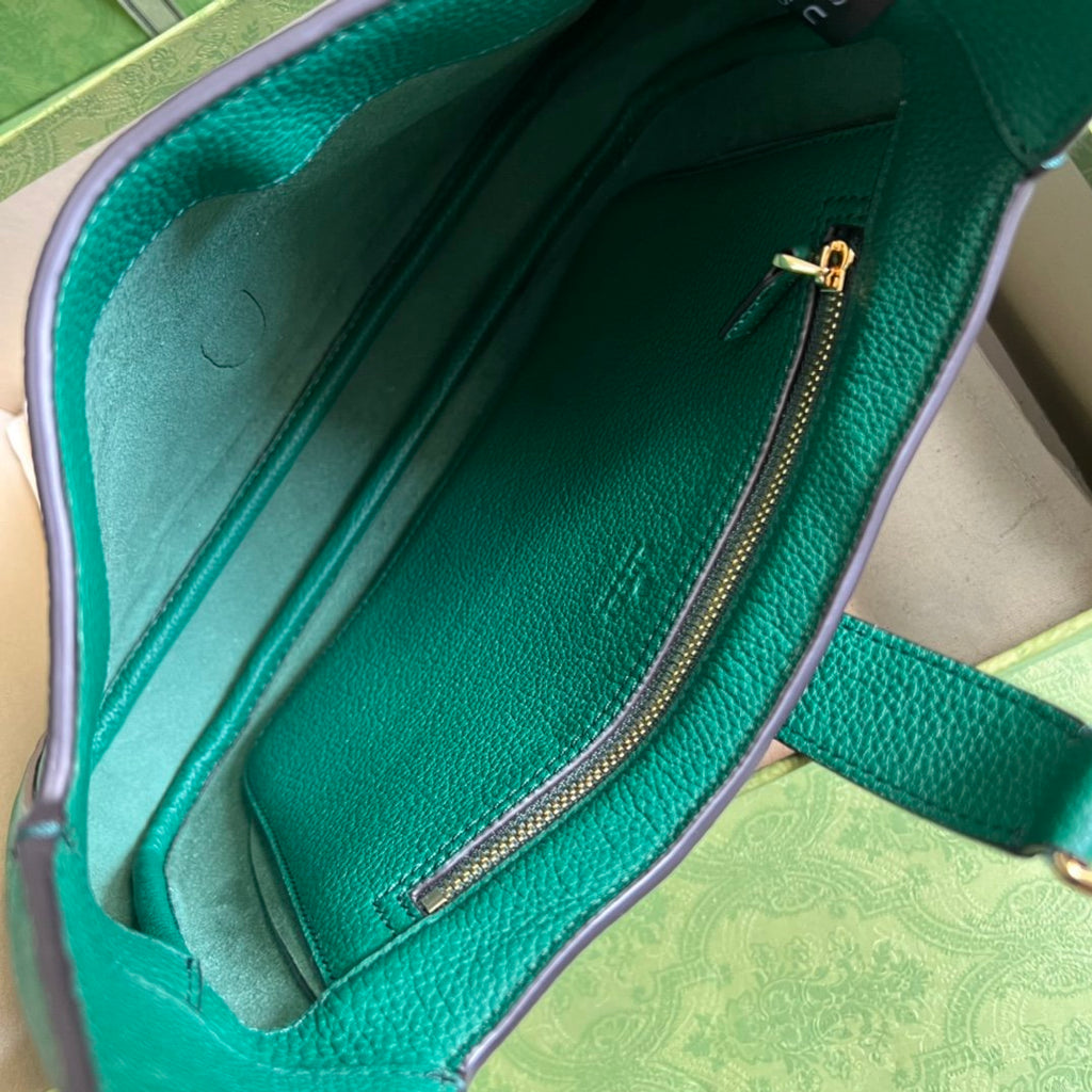 Emerald green GJ 1961 small natural grain bag