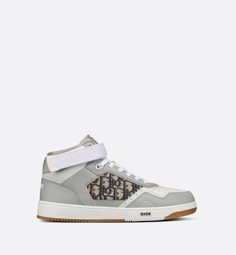 Women's Gray and white DB mid-top sneaker
