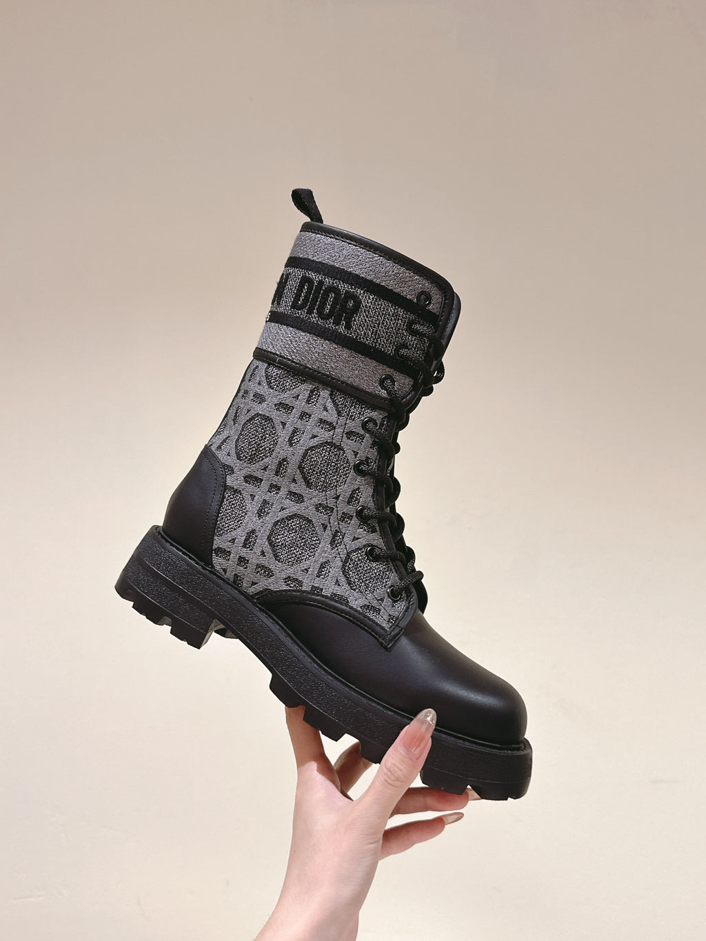 Black & Gray D-Major Ankle Boot