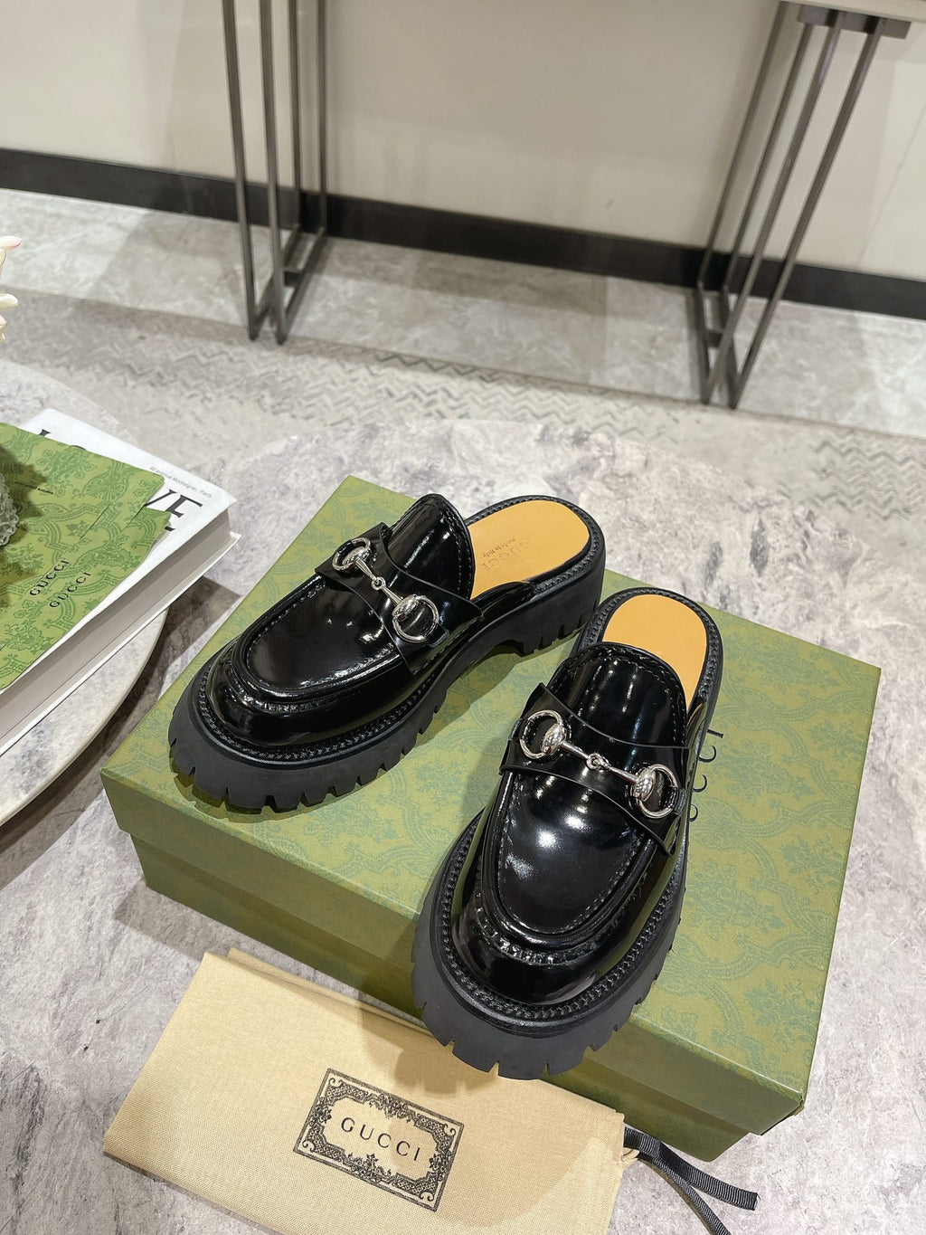 Black GG Mule
