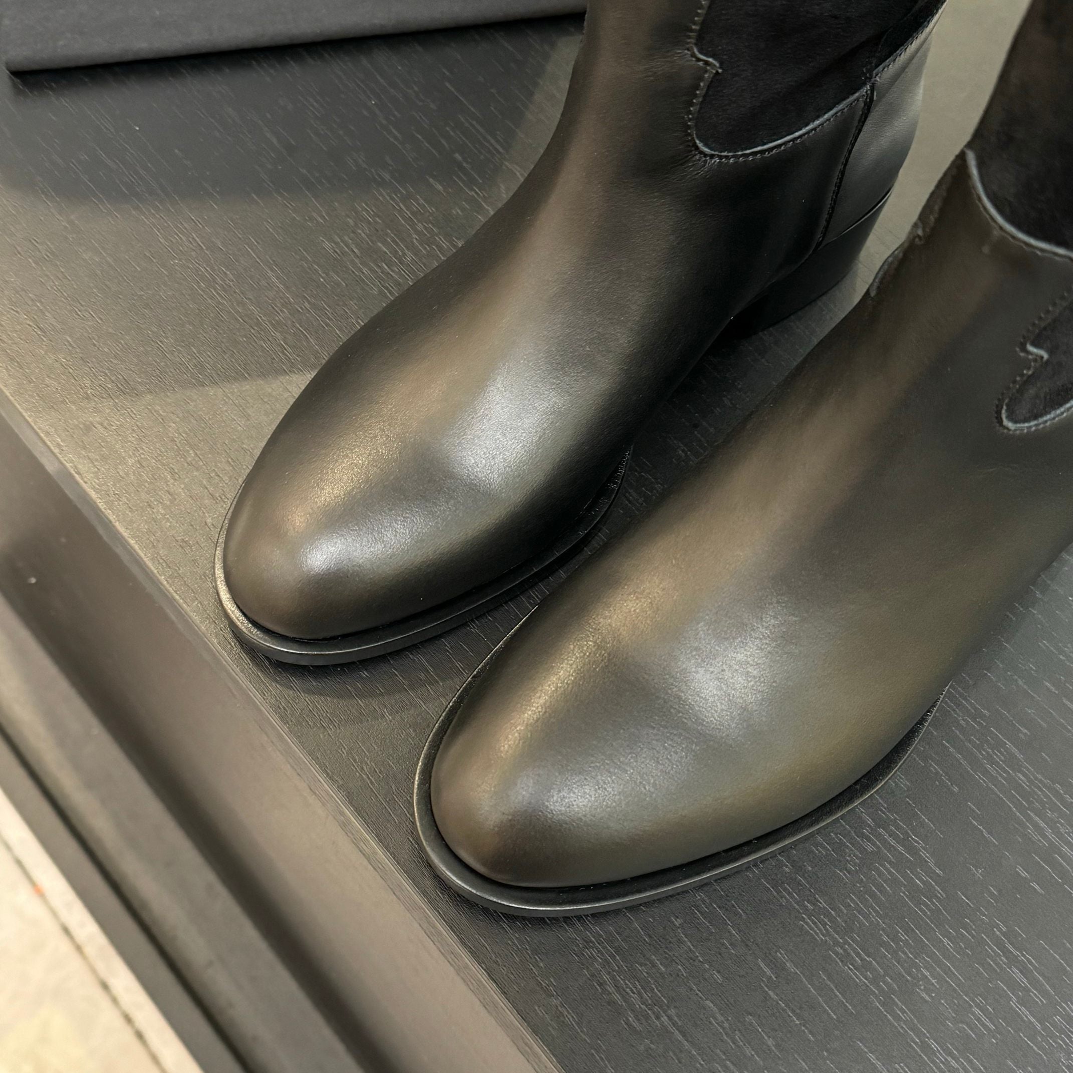 Black Velvet Thigh Boots