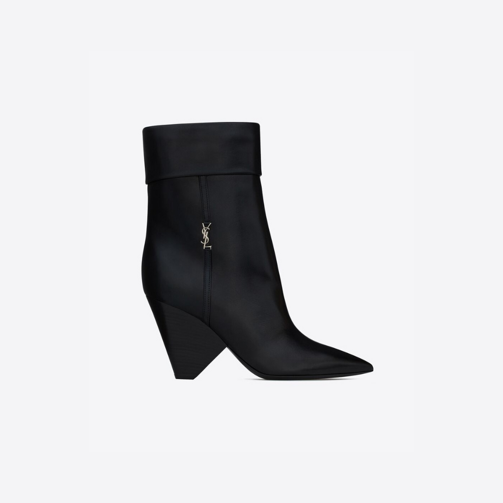 Black YN Booties In Smooth Leather