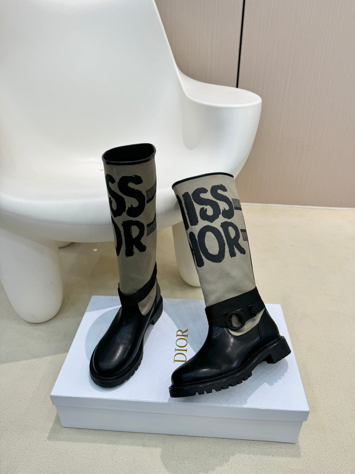 Warm Taupe Technical Canvas DM Boot