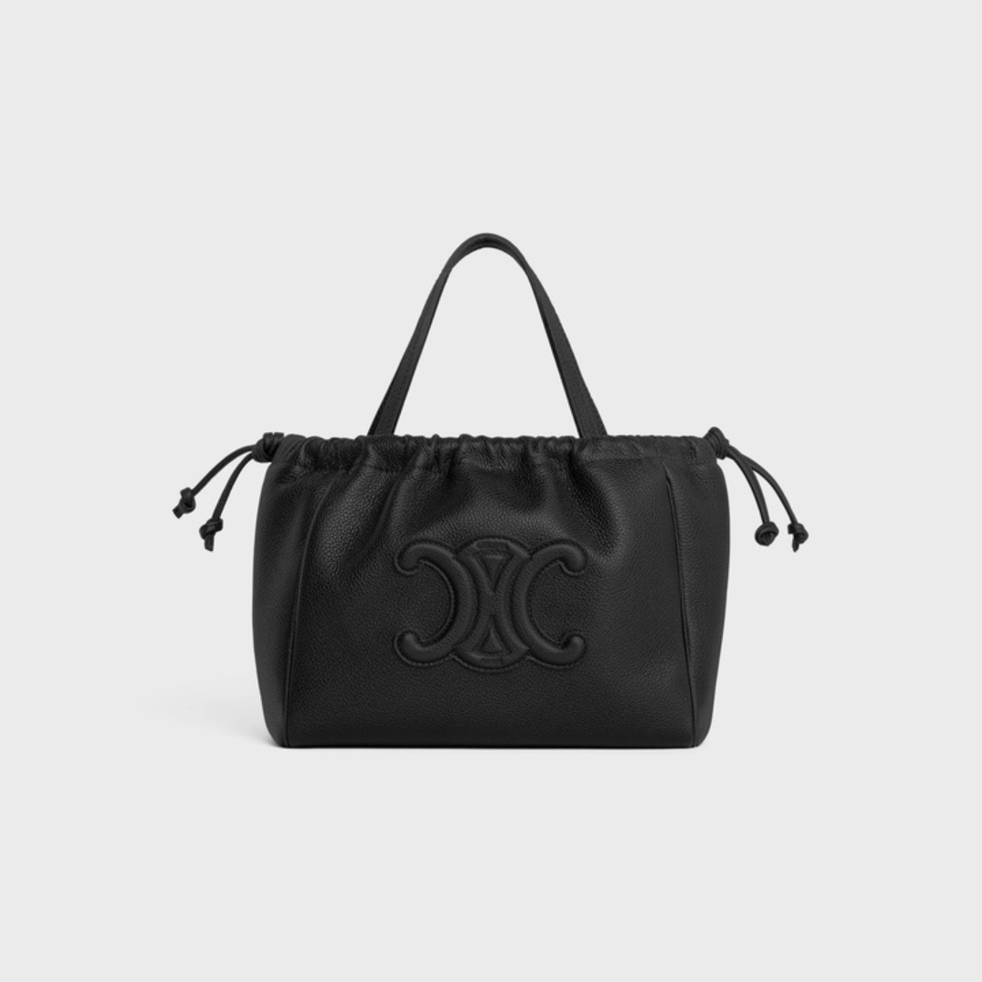 Black Small Cabas Drawstring Triomphe