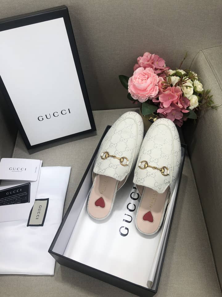 White lame GP slipper