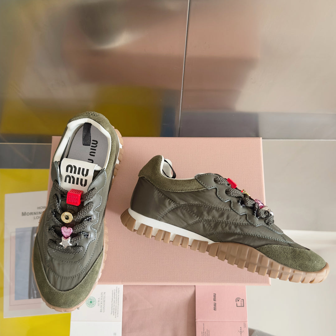 Loden Green Tyre Sneakers