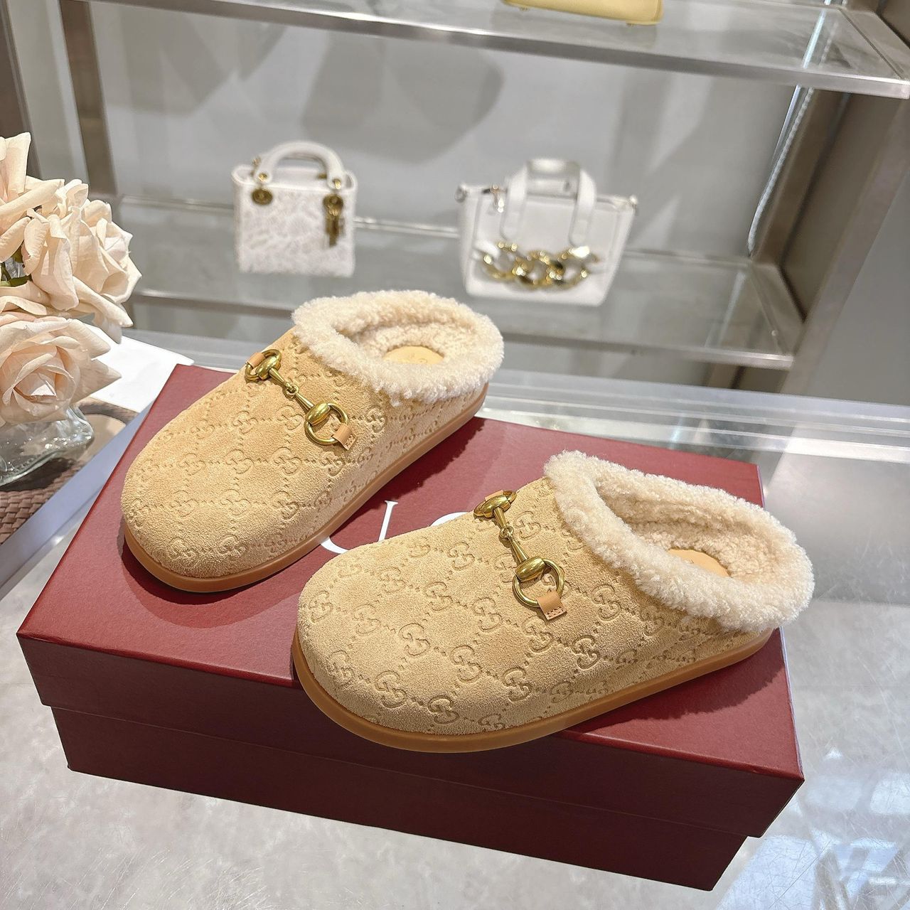 Beige Mule With Horsebit